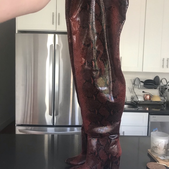 Snake western oversized thigh high boot - Picture 4 of 5